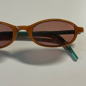 Y2K VINTAGE D&G women's teal orange mod 4035 mini tinted sunglasses. 49[]19, 140